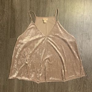 Crushed velvet tank